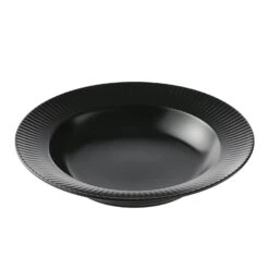 Aida Groovy Tiefer Teller, Ø23 Cm, Schwarz