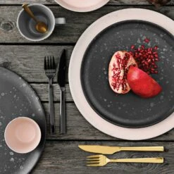 Aida Raw Frühstücksteller Ø23cm, Schwarz -Günstiges Tafelglanz Geschäft aida raw fruhstucksteller 23cm 8