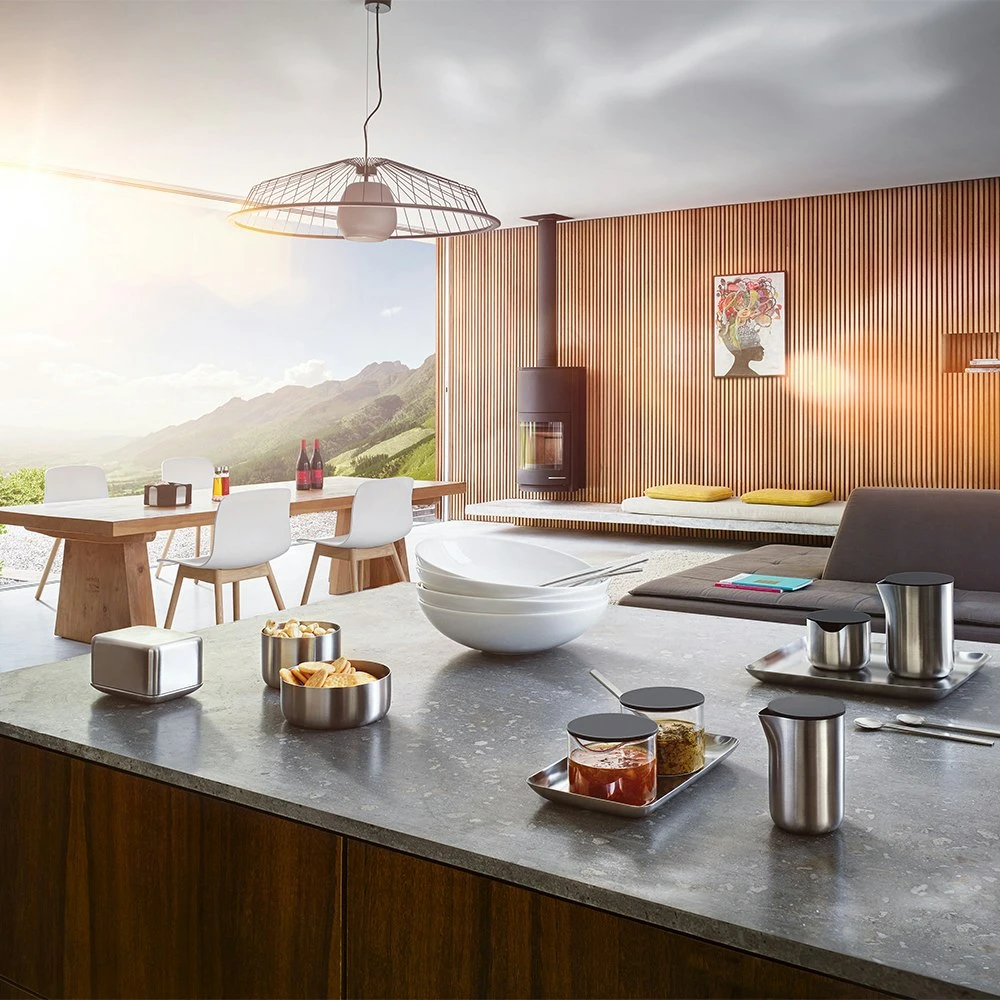 Blomus Basic Butterdose 12x10cm, Edelstahl 4 Blomus Basic Butterdose 12x10cm, Edelstahl – Bild 4