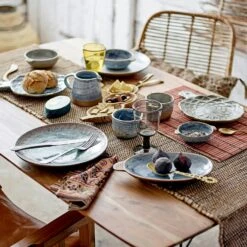 Bloomingville Hariet Tasse Steingut, Blau -Günstiges Tafelglanz Geschäft bloomingville hariet cup blue stoneware 3