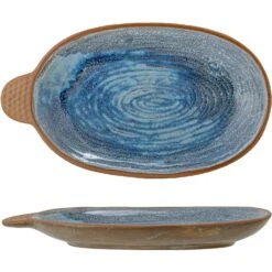 Bloomingville Hariet Teller Steingut 15x25 Cm, Blau 5 Bloomingville Hariet Teller Steingut 15x25 Cm, Blau -Günstiges Tafelglanz Geschäft bloomingville hariet plate blue stoneware 2