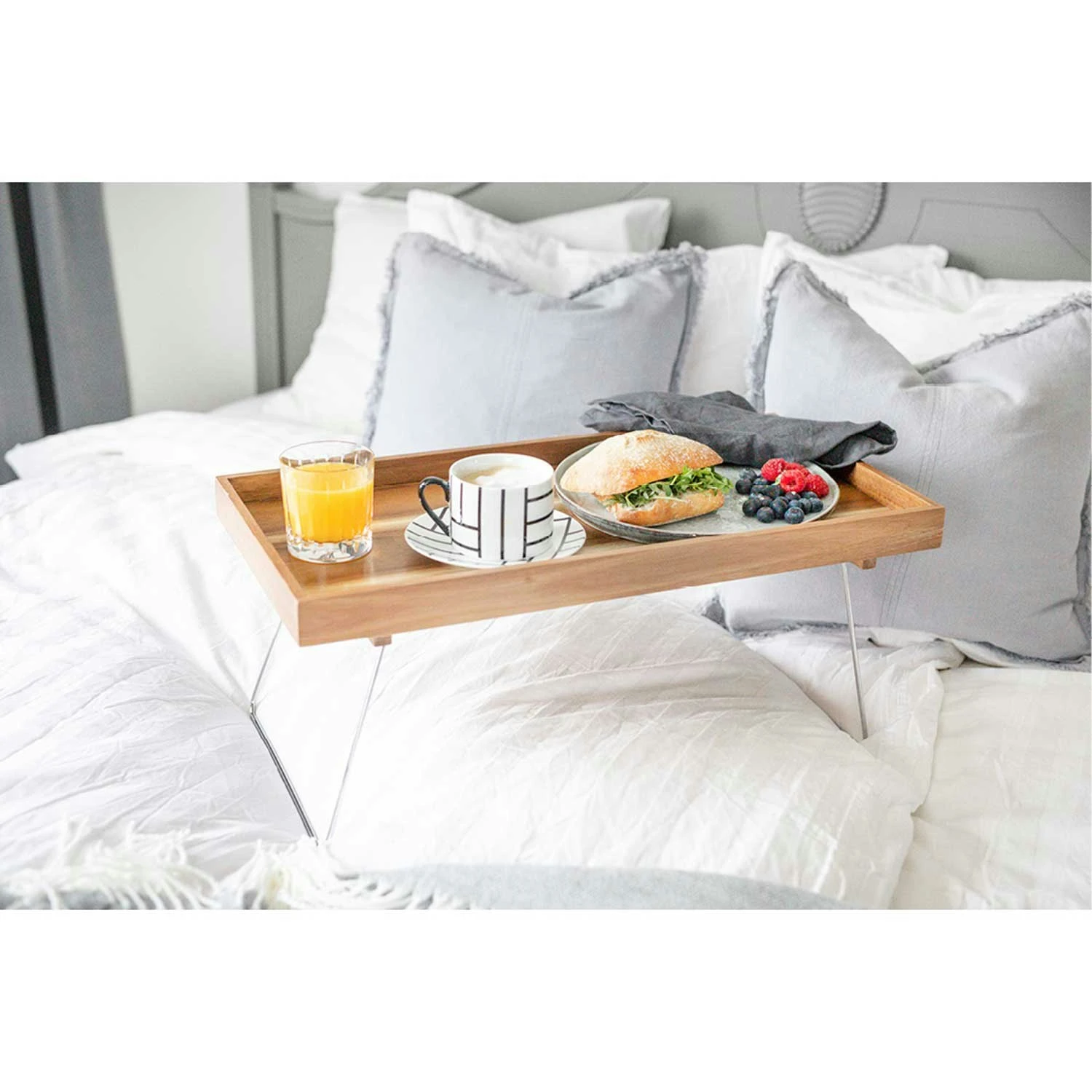 Dorre Fabia Faltbares Frühstückstablett, Akazienholz 2 Dorre Fabia Faltbares Frühstückstablett, Akazienholz – Bild 2