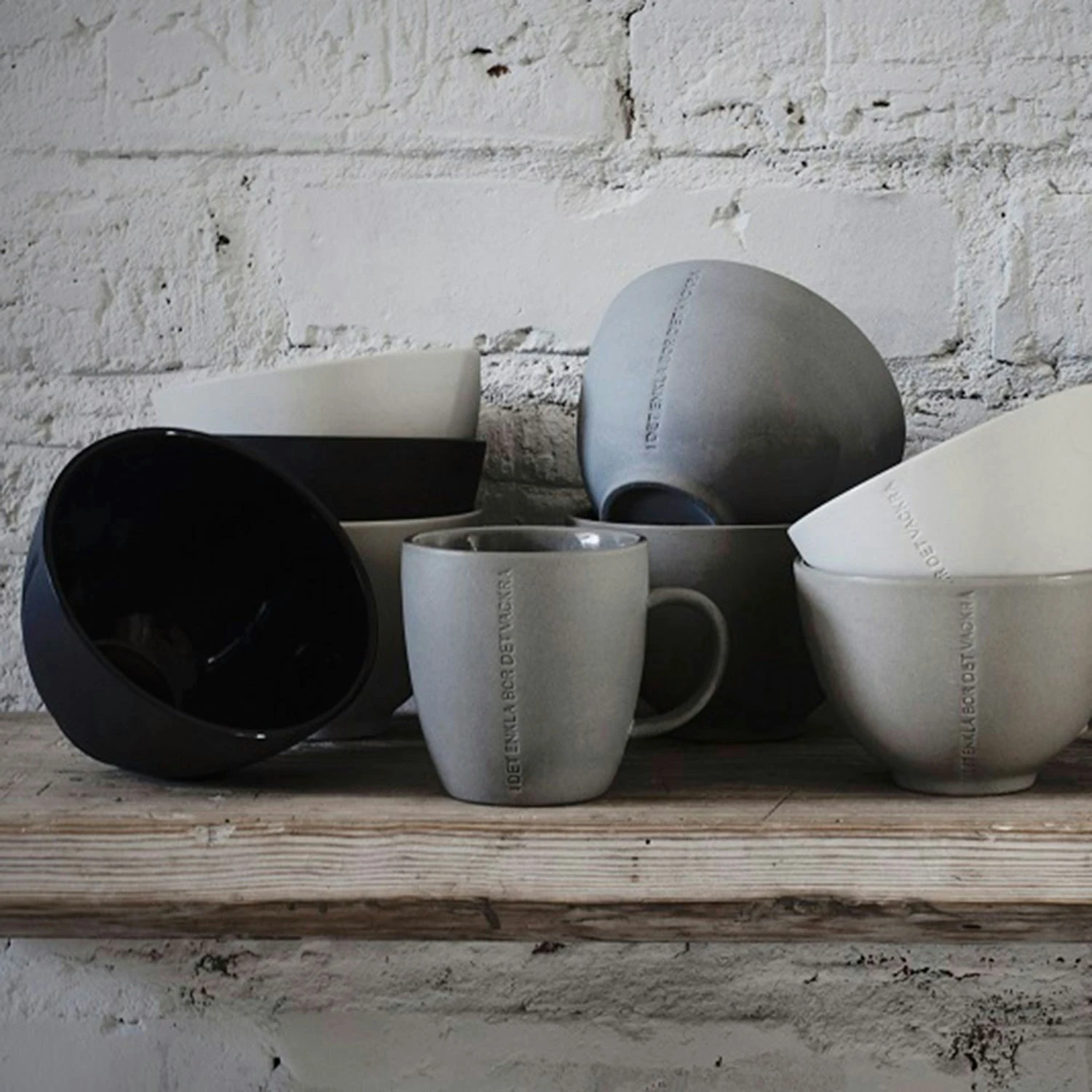 Ernst Zitat Schüssel "I Det Enkla", Hellgrau 2 Ernst Zitat Schüssel "I Det Enkla", Hellgrau – Bild 2