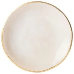 Heirol Nosse Ceramics Edge Teller Ivory Gold 19 Cm