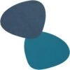 LIND DNA Curve Untersetzer Double 11x13 Cm, Petrol/Midnight Blue