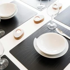 LIND DNA Square Buffalo Tischset L, Schwarz -Günstiges Tafelglanz Geschäft lind dna square buffalo tischset l schwarz 1