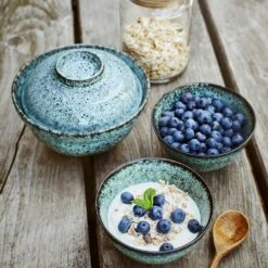 Madam Stoltz Schüssel Mit Deckel 35 Cl, Benzingrün -Günstiges Tafelglanz Geschäft madam stoltz schussel mit deckel 35 cl 6