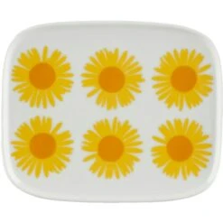 Marimekko Auringonkukka Plate, 12x15 Cm