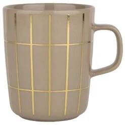 Marimekko Oiva/Tiiliskivi Tasse 25 Cl, Terra/Gold