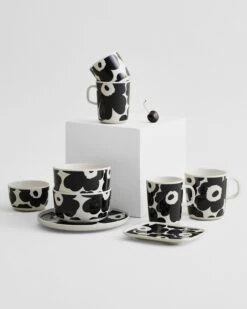 Marimekko Oiva/Unikko Tasse 25 Cl, Schwarz / Weiß -Günstiges Tafelglanz Geschäft marimekko oiva unikko tasse 25 cl 26