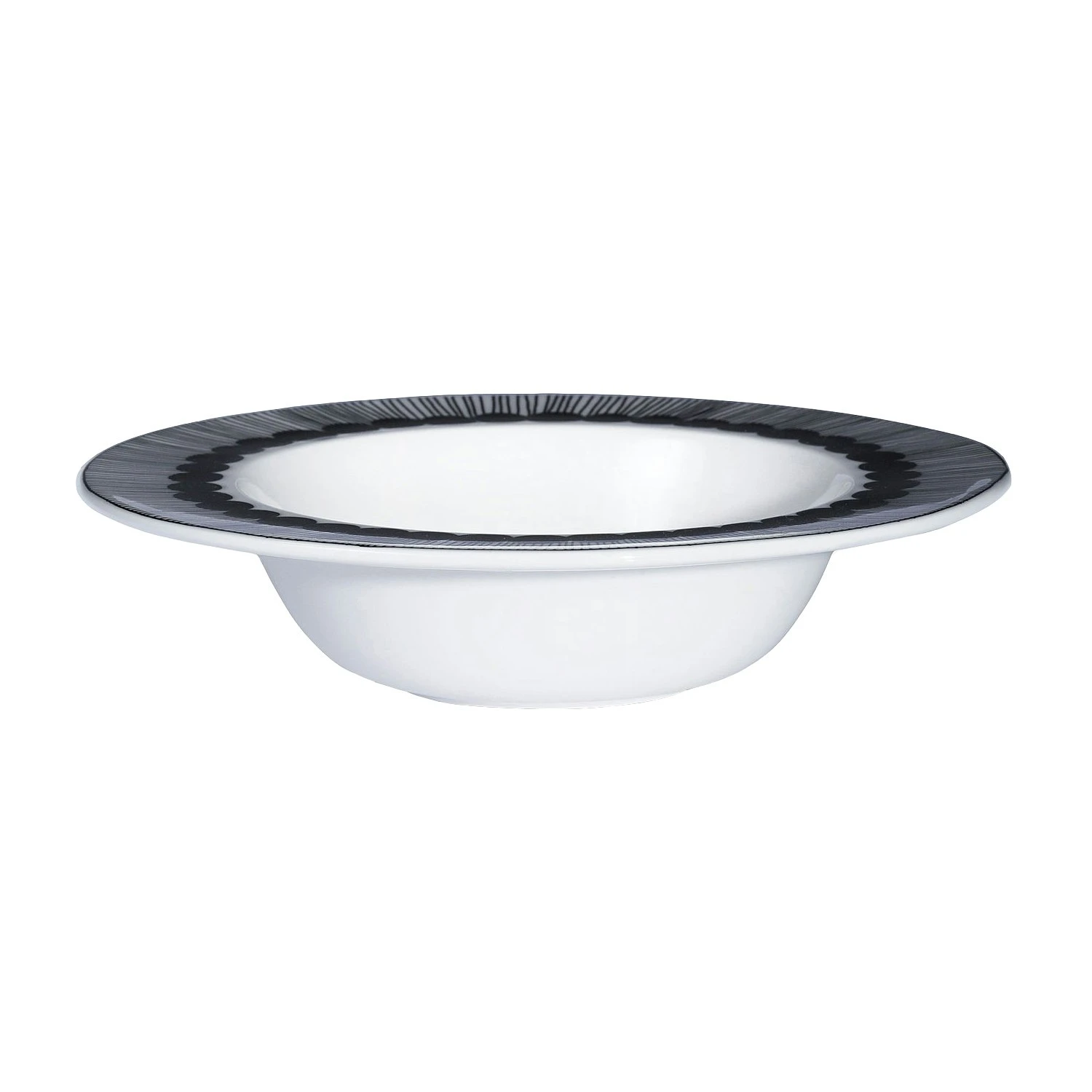 Marimekko Siirtolapuutarha Tiefer Teller, Weiss/Schwarz 1 Marimekko Siirtolapuutarha Tiefer Teller, Weiss/Schwarz