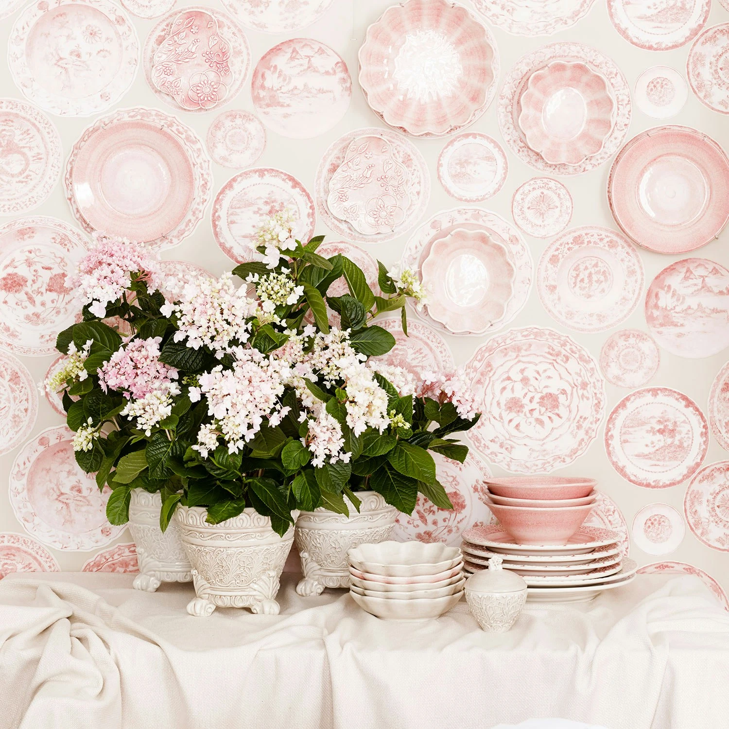 Mateus Lace Teller Ø25cm, Hellrosa 4 Mateus Lace Teller Ø25cm, Hellrosa – Bild 4