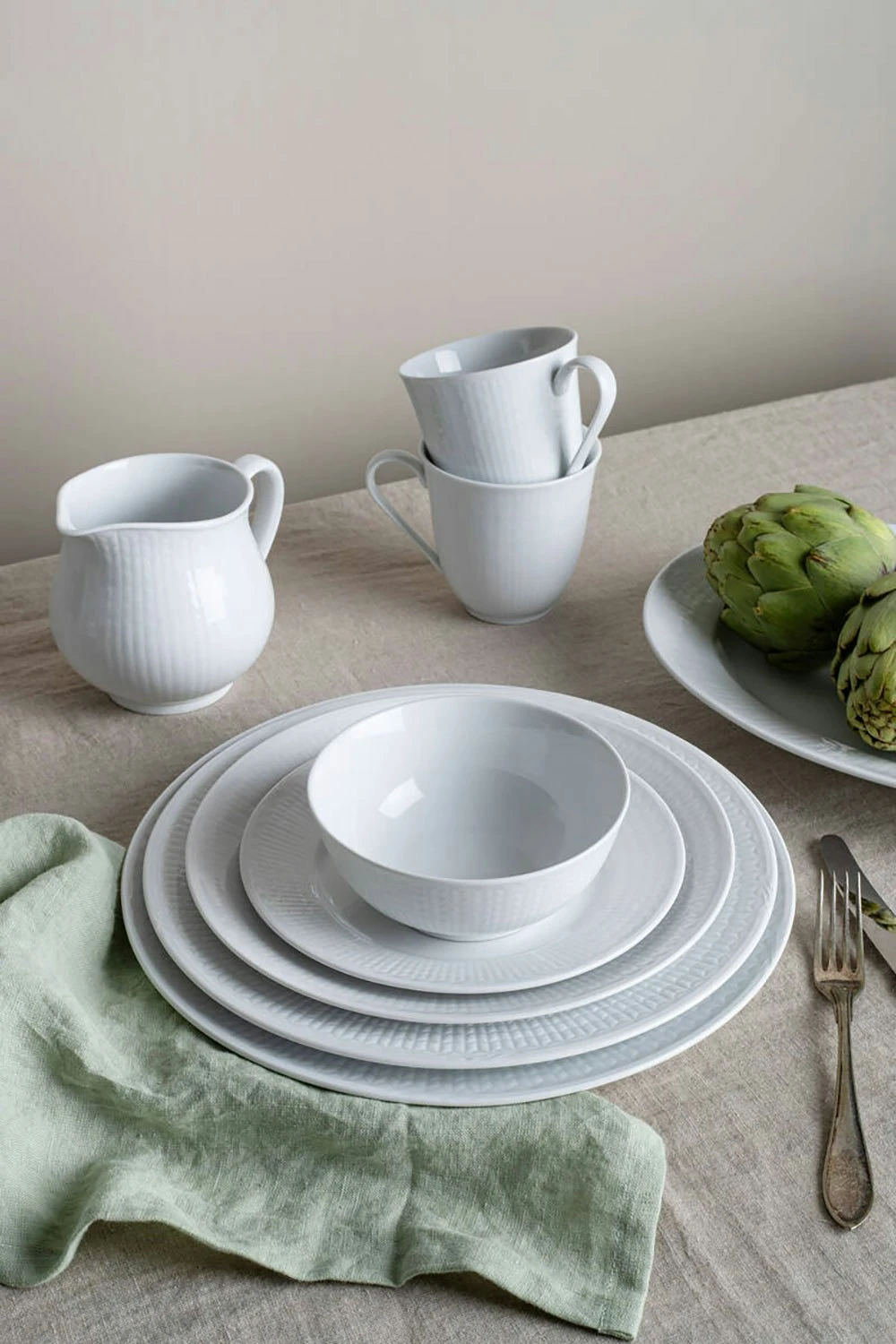 Rörstrand Swedish Grace Tiefer Teller 25 Cm, Schneefarben 3 Rörstrand Swedish Grace Tiefer Teller 25 Cm, Schneefarben – Bild 3