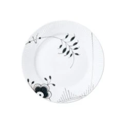 Royal Copenhagen Black Fluted Mega Teller Dekor Nr.2, 22 Cm