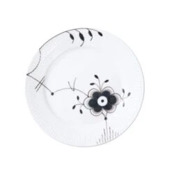 Royal Copenhagen Black Fluted Mega Teller Dekor Nr.6, 22 Cm