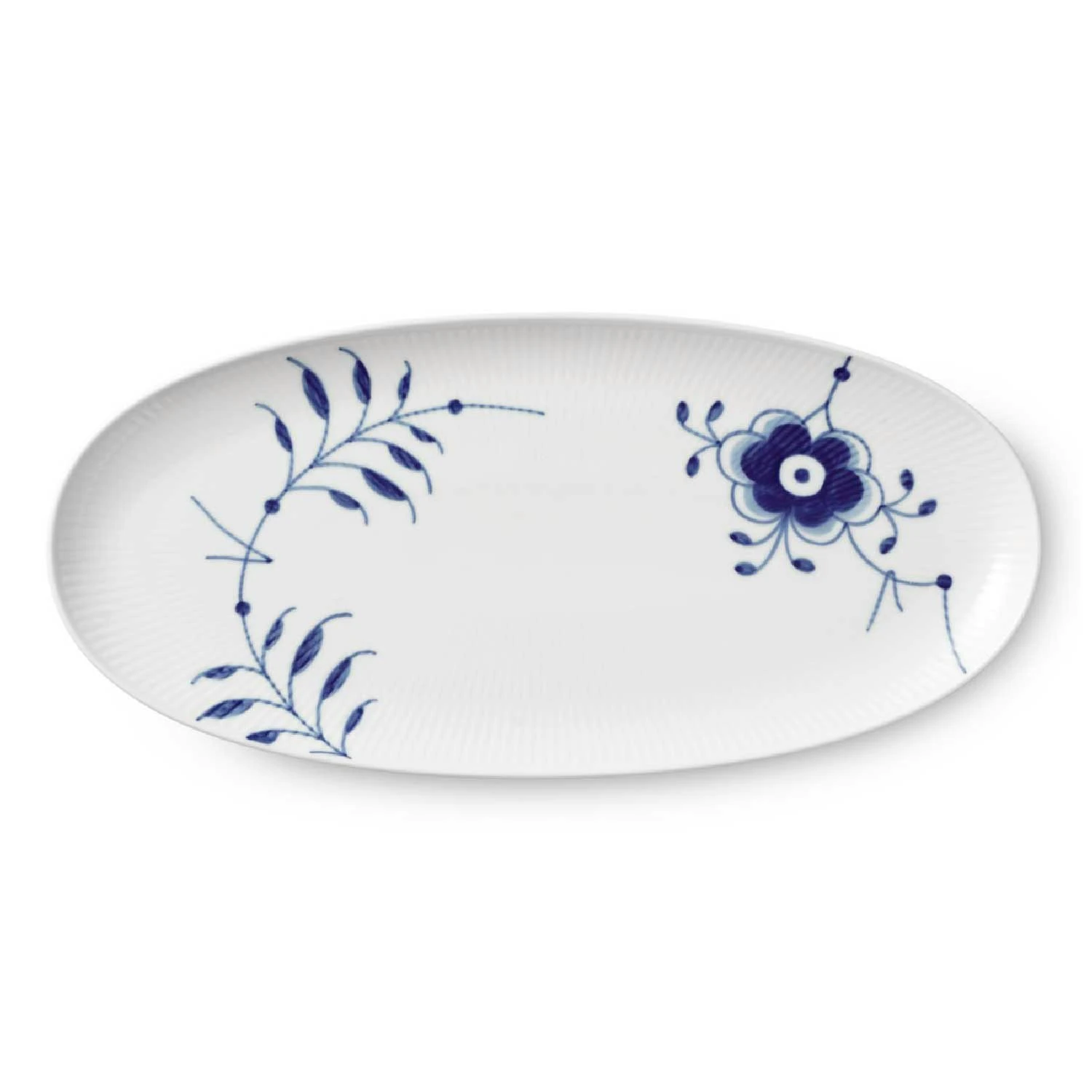 Royal Copenhagen Blue Fluted Mega Oval Dish, 37 Cm 1 Royal Copenhagen Blue Fluted Mega Oval Dish, 37 Cm