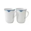 Royal Copenhagen Princess Tasse 33 Cl, 2er-Pack, Weiss/Blau