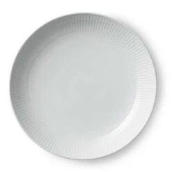 Royal Copenhagen White Fluted Modern Plate, 25 Cm