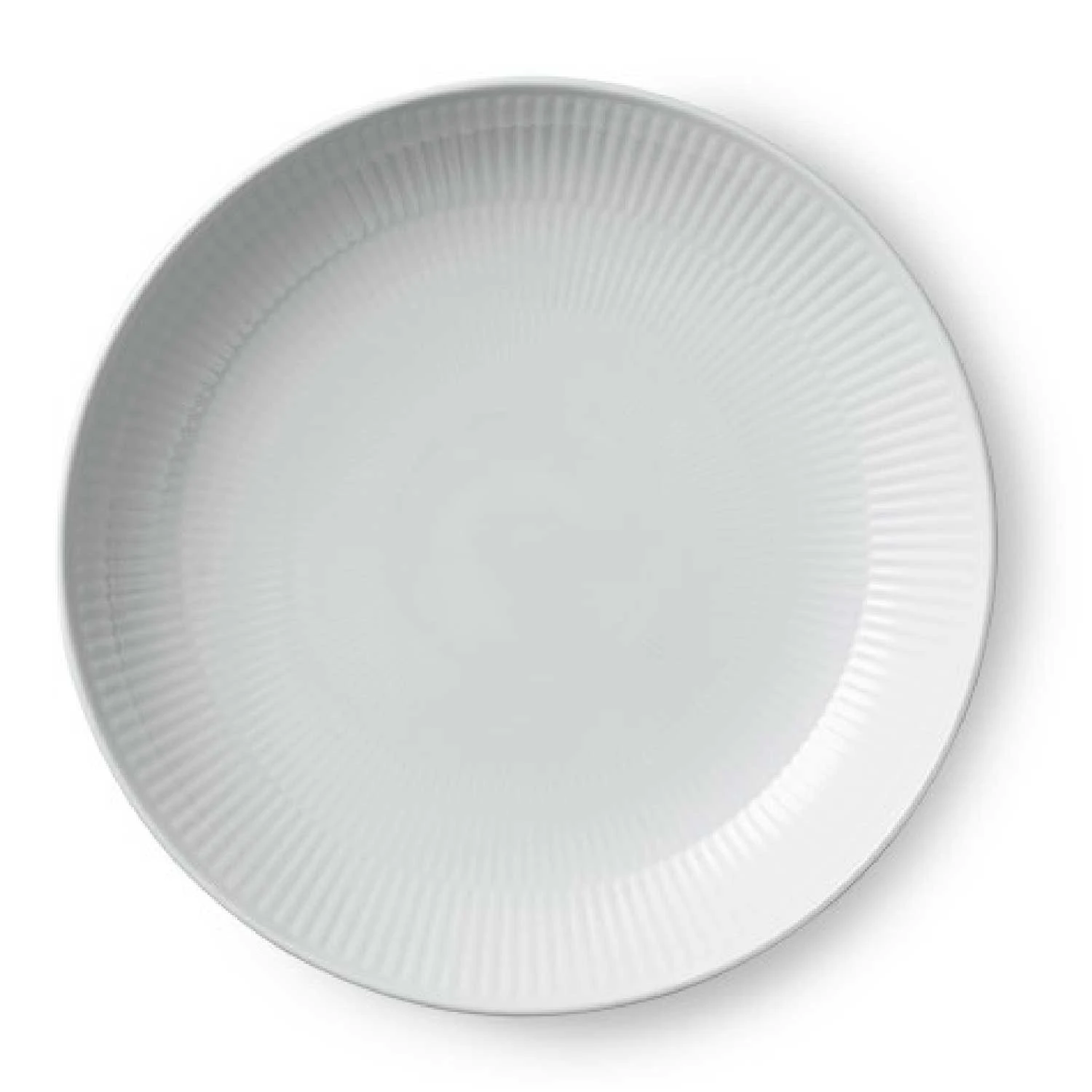Royal Copenhagen White Fluted Modern Plate, 25 Cm 1 Royal Copenhagen White Fluted Modern Plate, 25 Cm