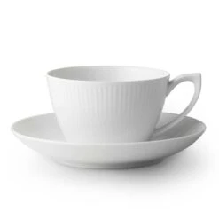 Royal Copenhagen White Fluted Teetasse Mit Untertasse 28 Cl