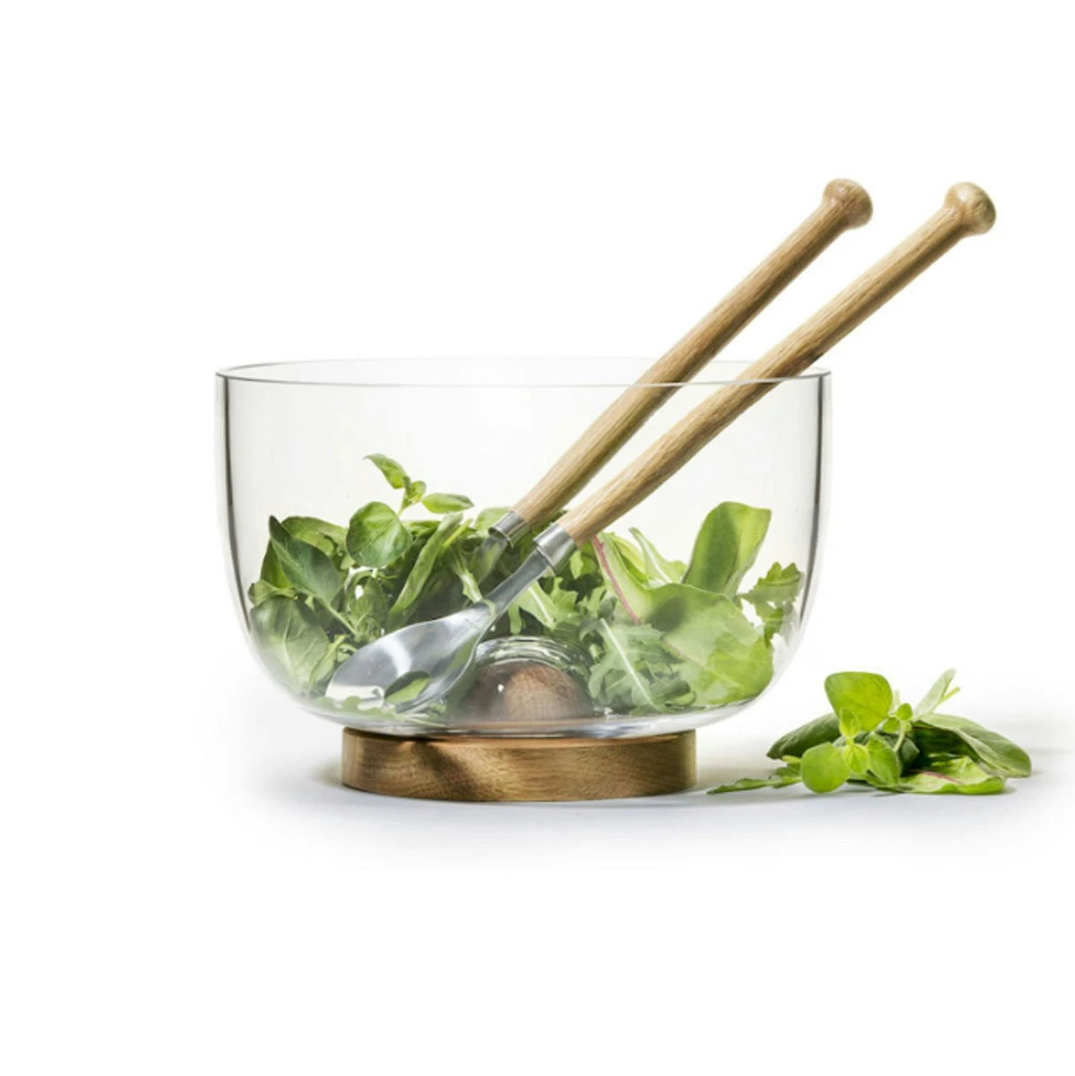Sagaform Oval Oak Salatschüssel, Eiche/Glas 2 Sagaform Oval Oak Salatschüssel, Eiche/Glas – Bild 2
