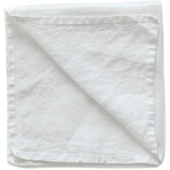 Linen Serviette 45x45 Cm, Weiß