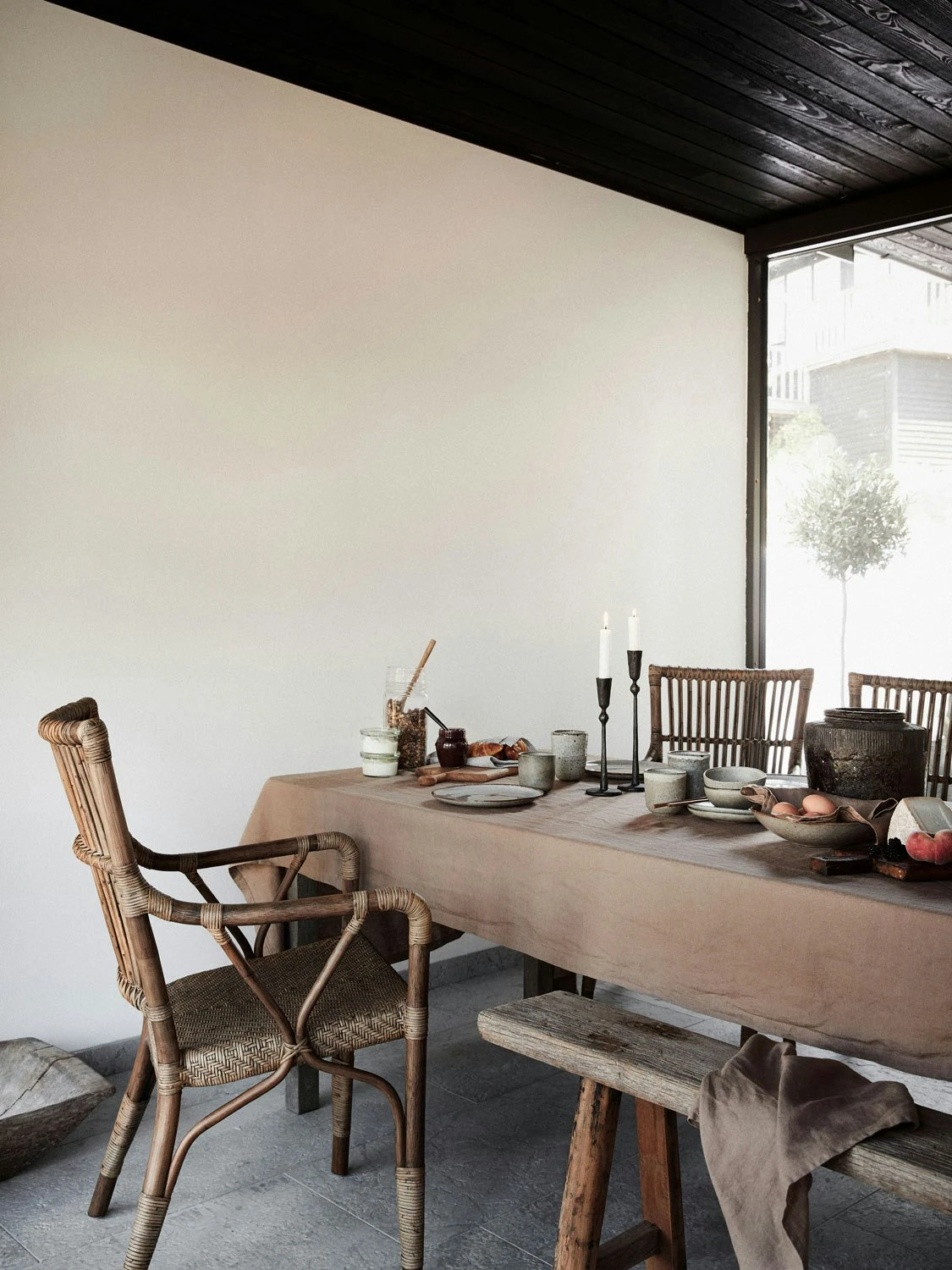 Linen Serviette 45x45 Cm, Chestnut 2 Linen Serviette 45x45 Cm, Chestnut – Bild 2