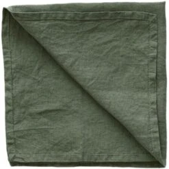 Linen Serviette 45x45 Cm, Khaki